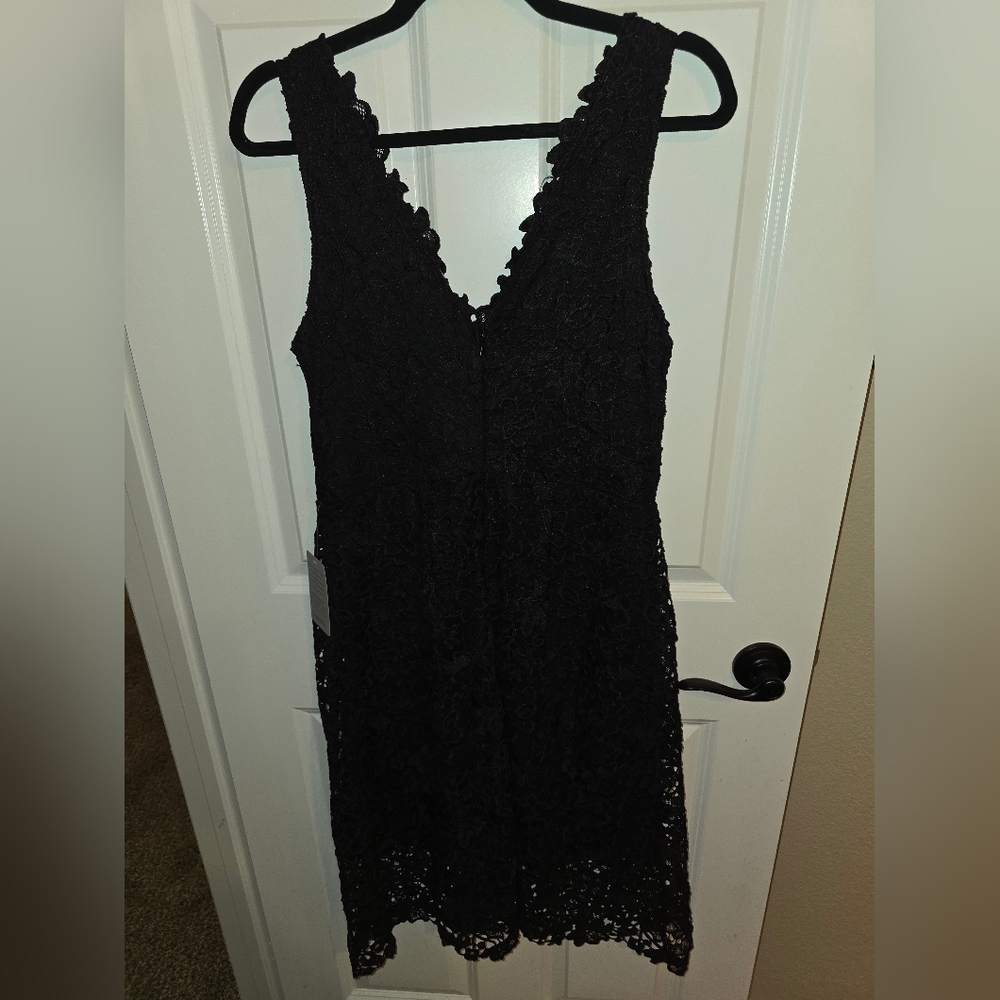 ASTR Black All Lace Dress Size L - Picture 6 of 11
